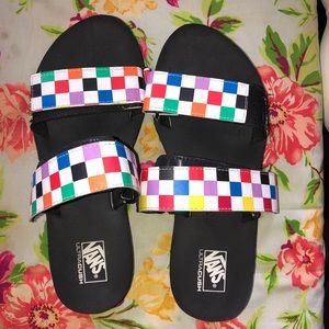 Vans checkered slides